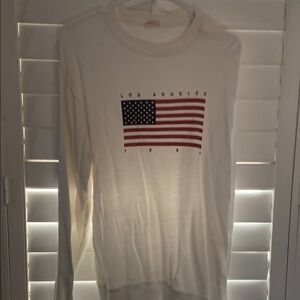 Los Angeles Flag Graphic Crew Neck Sweatshirt #201